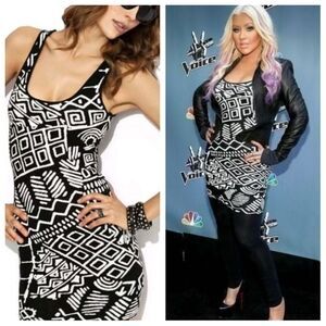 Torn by Ronny Kobo Tribal Knit Mini Dress Size Small